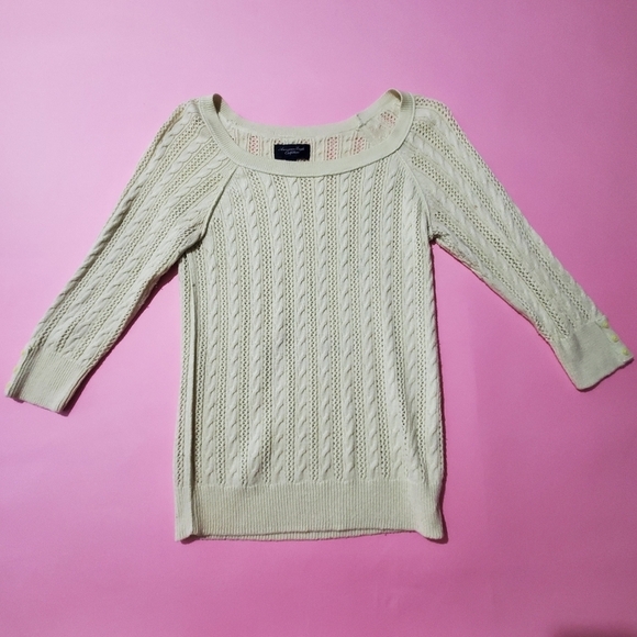 American Eagle Outfitters Sweaters - American Eagle Outfitters Light Pastel Green Knit Sweater